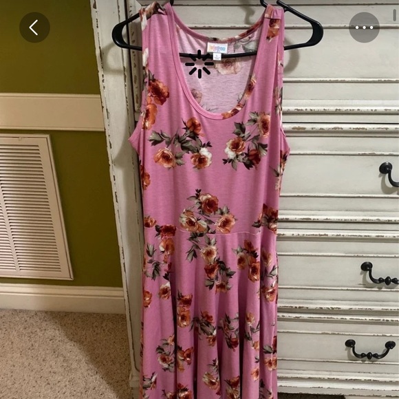 Pink floral lularoe dress - Picture 1 of 3